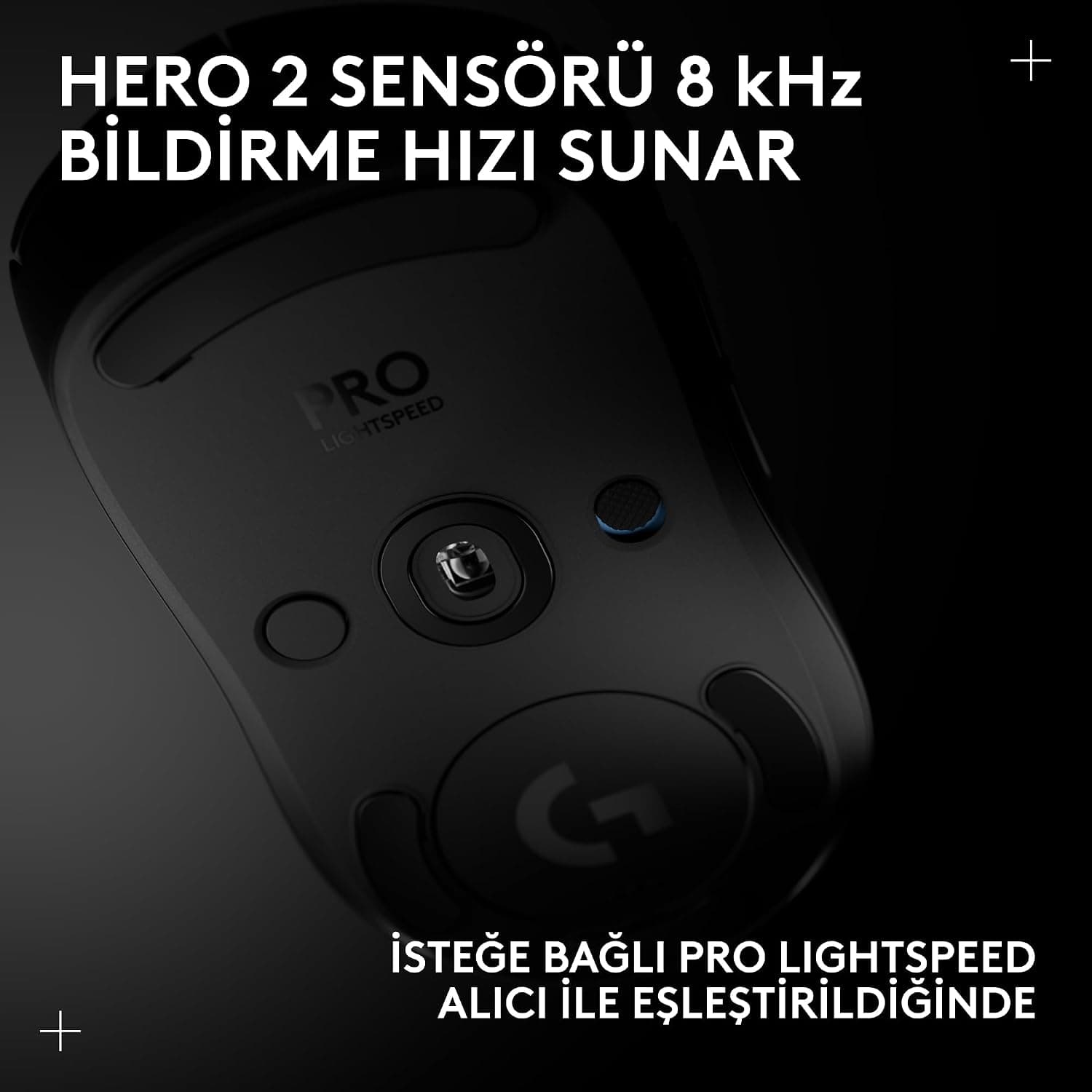 ماوس گیمینگ بیسیم دوطرفه PC/Mac Logitech G با حسگر HERO 2 32K DPI و 500+ IPS، 4 کلید قابلتنظیم، شارژ USB-C، مدل PRO 2 LIGHTSPEED مشکی ماوس گیمینگ بیسیم دوطرفه PC/Mac Logitech G با حسگر HERO 2 32K DPI و 500+ IPS، 4 کلید قابلتنظیم، شارژ USB-C، مدل PRO 2 LIGHTSPEED مشکی