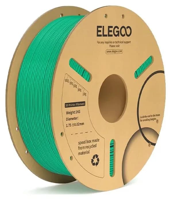 فیلامنت پرینتر سه بعدی ELEGOO PLA+ سبز دریایی فیلامنت پرینتر سه بعدی ELEGOO PLA+ سبز دریایی