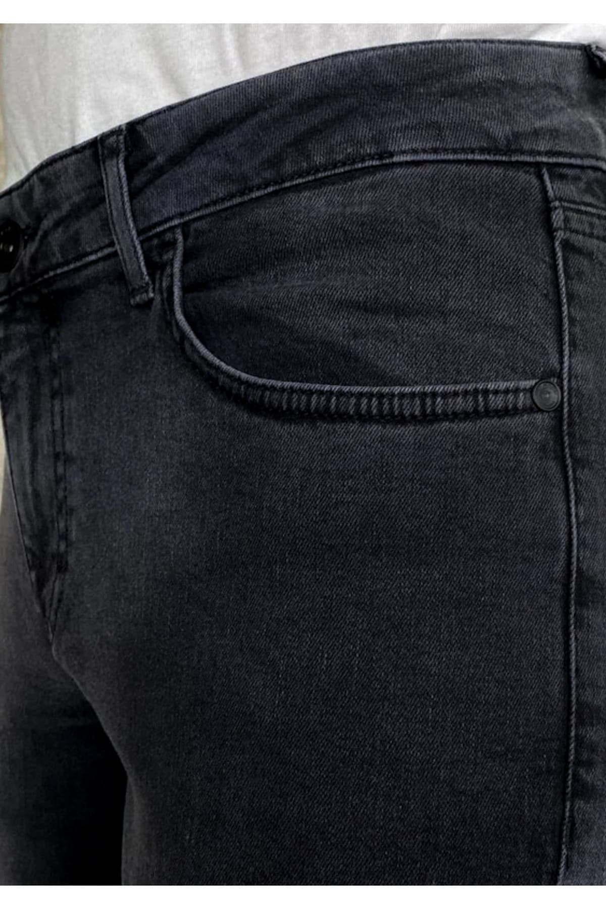شلوار جین مردانه HLT JEANS آنتراسیت سنگشویی اسلیم فیت لایکرادار مدل HLTHE001947 شلوار جین مردانه HLT JEANS آنتراسیت سنگشویی اسلیم فیت لایکرادار مدل HLTHE001947