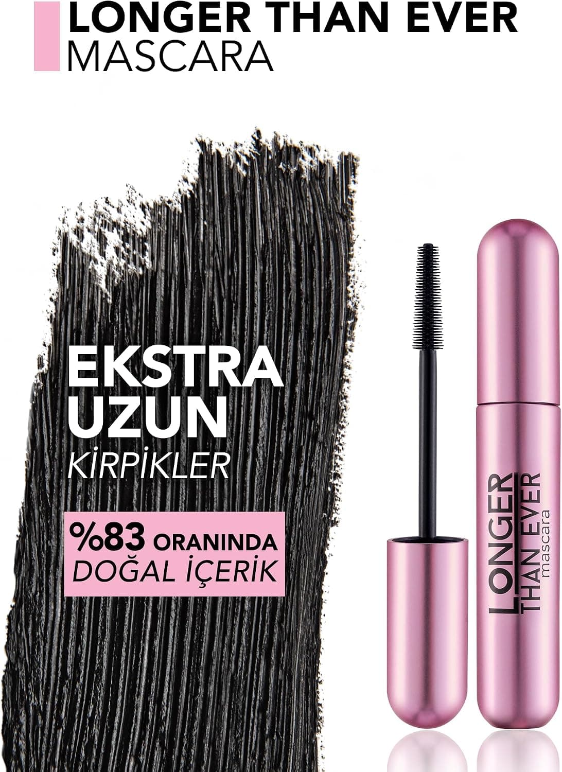 ریمل بلندکننده مژه Flormar با فرمول طبیعی مدل Longer Than Ever Mascara 001 Black 8682536067119 ریمل بلندکننده مژه Flormar با فرمول طبیعی مدل Longer Than Ever Mascara 001 Black 8682536067119