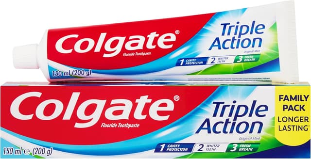 خمیردندان Colgate سهاثر با محافظت ضدپوسیدگی و طراوت نعنایی 150 ml خمیردندان Colgate سهاثر با محافظت ضدپوسیدگی و طراوت نعنایی 150 ml