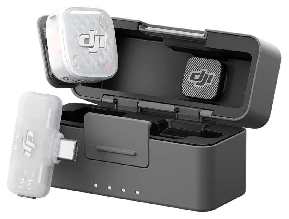 میکروفون بیسیم DJI Mic Mini 2S با 1 TX + 1 Mobile RX کیس شارژ میکروفون بیسیم DJI Mic Mini 2S با 1 TX + 1 Mobile RX کیس شارژ