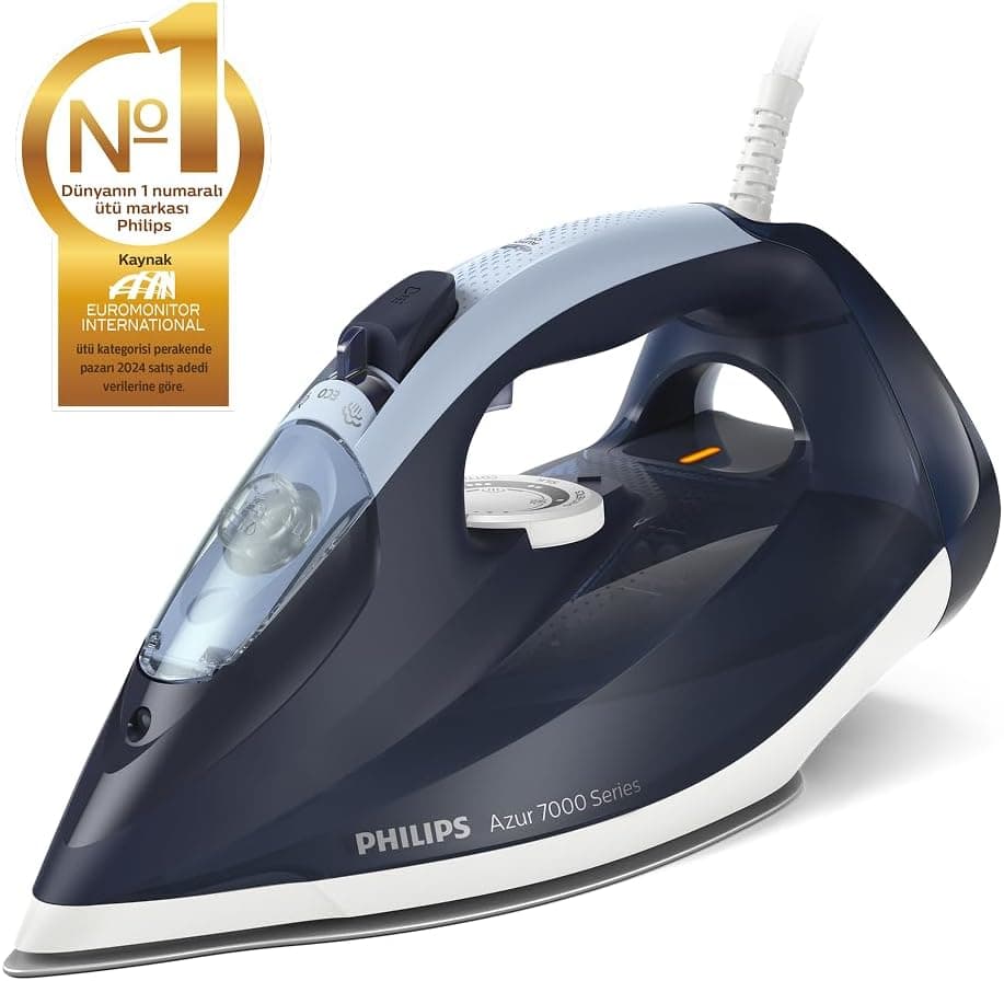 اتو بخار PHILIPS سری 7000 با کفی SteamGlide Plus، توان 2800W، بخار لحظهای 250 g، بخار مداوم 50 g/dk، خاموشی خودکار، رسوبزدایی سریع مدل DST7030/20 اتو بخار PHILIPS سری 7000 با کفی SteamGlide Plus، توان 2800W، بخار لحظهای 250 g، بخار مداوم 50 g/dk، خاموشی خودکار، رسوبزدایی سریع مدل DST7030/20