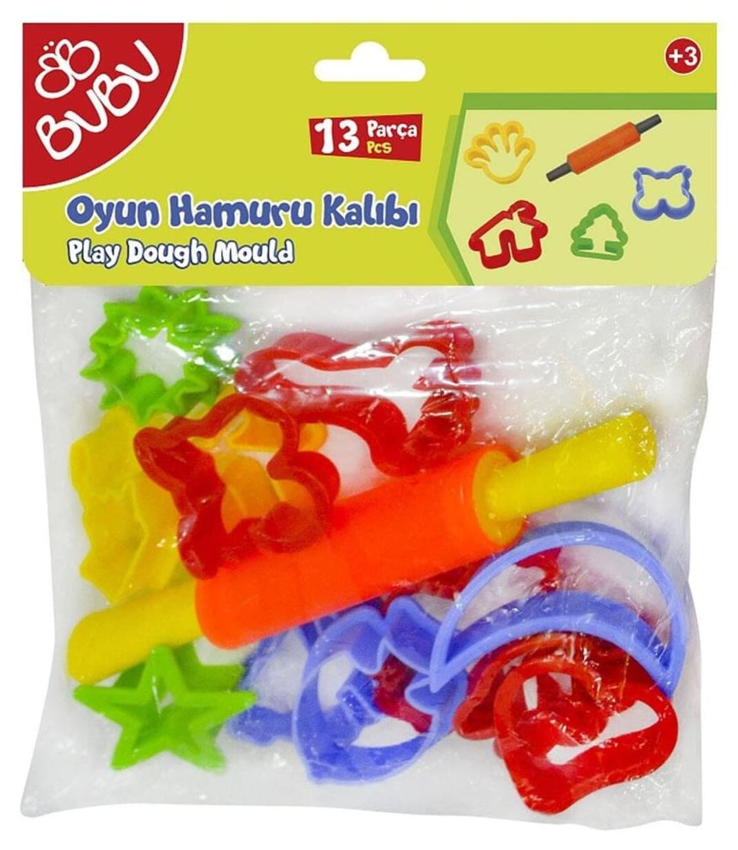 ست قالب خمیربازی Genel Markalar Bu-Bu با غلتک 13 قطعه مدل BUBU-HK0011 ست قالب خمیربازی Genel Markalar Bu-Bu با غلتک 13 قطعه مدل BUBU-HK0011