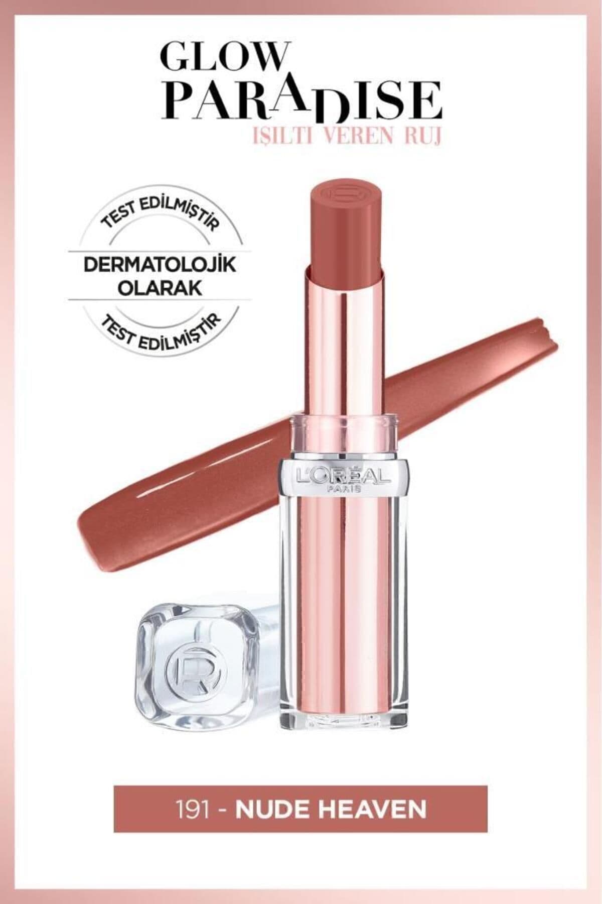 رژ لب Balm-in-lipstick L'Oréal Paris Glow Paradise درخشان نود بهشتی مدل 191 رژ لب Balm-in-lipstick L'Oréal Paris Glow Paradise درخشان نود بهشتی مدل 191