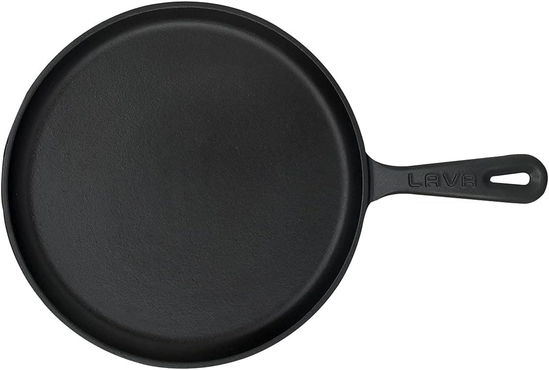 تاوه چدنی کرپ پیتزا و پنکیک LAVA گرد دسته فلزی 26cm مشکی تاوه چدنی کرپ پیتزا و پنکیک LAVA گرد دسته فلزی 26cm مشکی