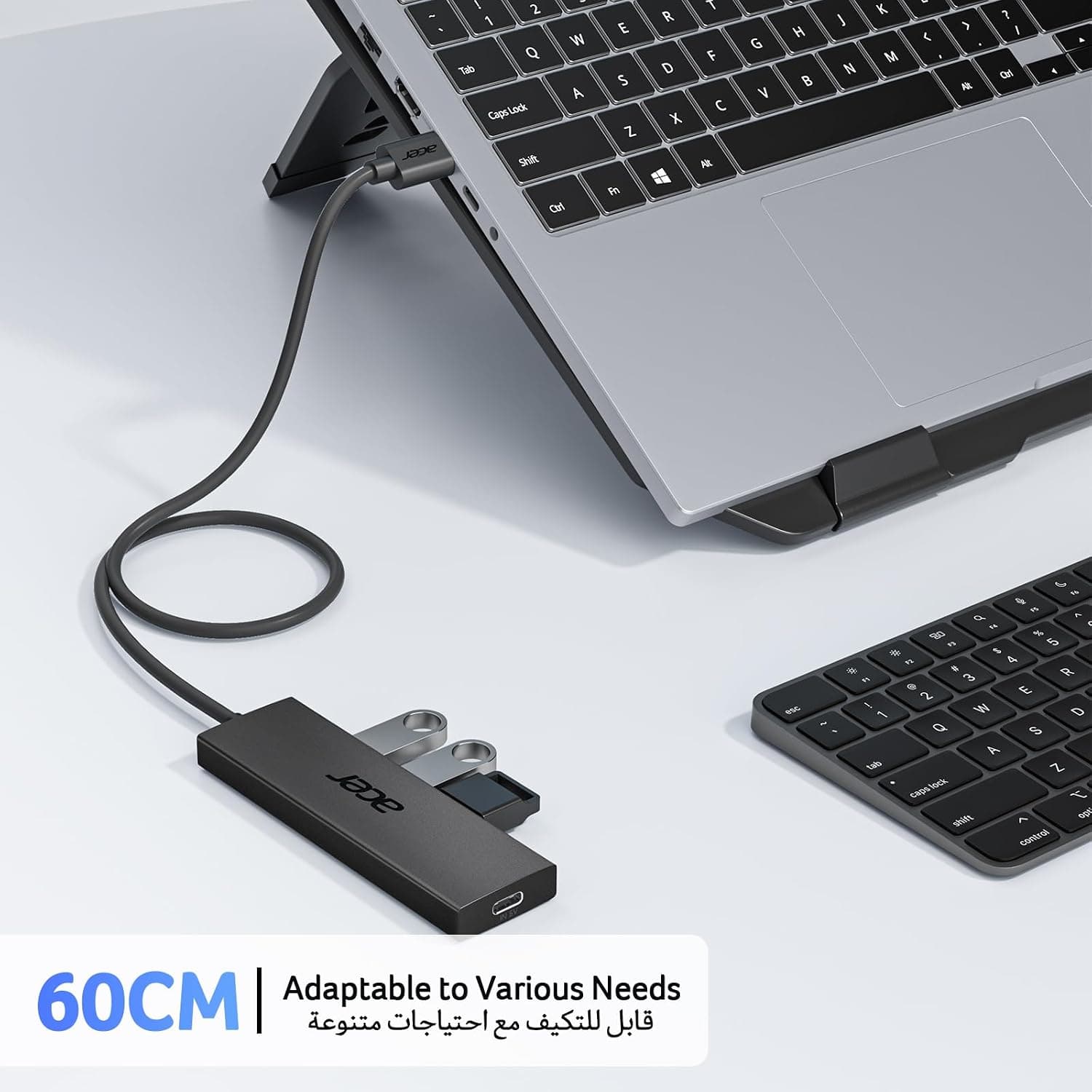 هاب USB چهارپورته Acer باریک 5Gbps با طول 60cm هاب USB چهارپورته Acer باریک 5Gbps با طول 60cm