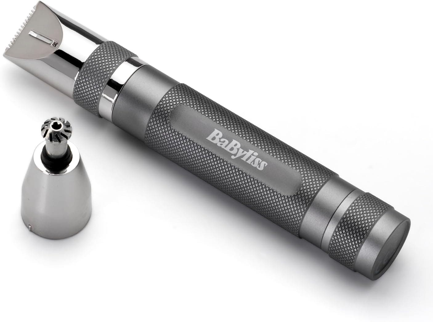 ماشین اصلاح بینی، گوش و ابرو مردانه BaByliss Super-X Metal Series خاکستری نقرهای ماشین اصلاح بینی، گوش و ابرو مردانه BaByliss Super-X Metal Series خاکستری نقرهای