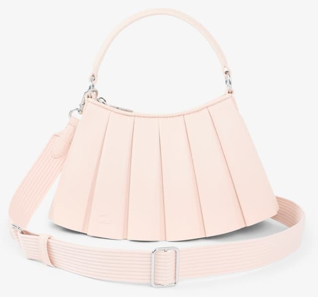 کیف دوشی زنانه Lacoste چرمی صورتی روشن مدل Small Lenglen کیف دوشی زنانه Lacoste چرمی صورتی روشن مدل Small Lenglen