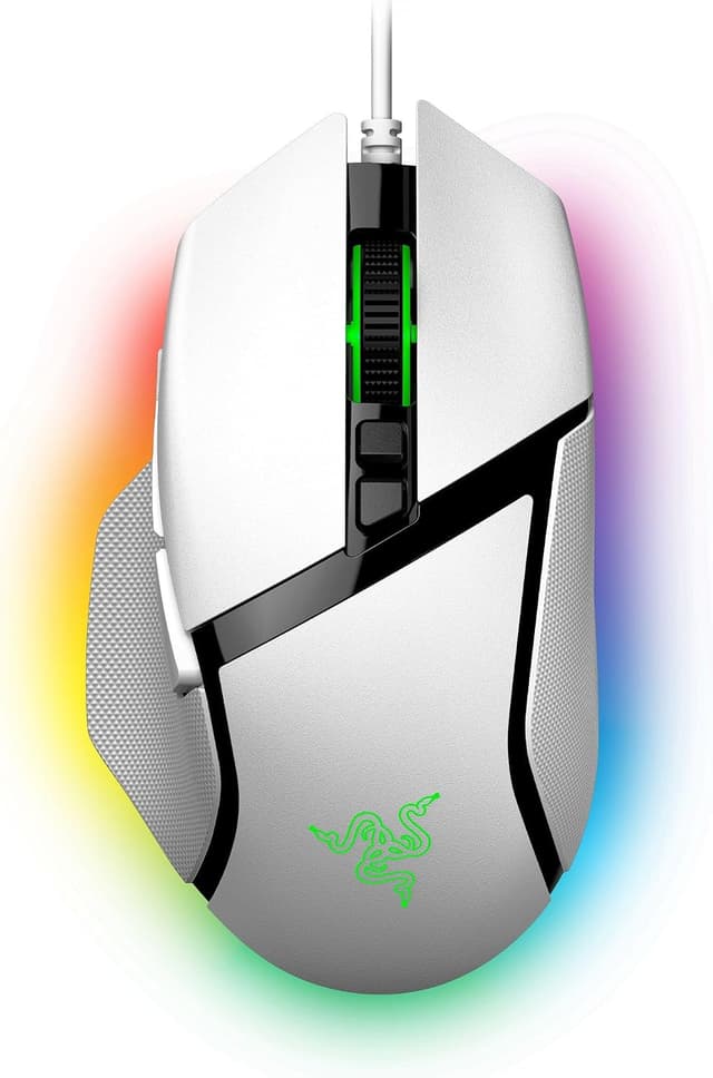 ماوس گیمینگ سیمی Razer Basilisk V3 سفید با سنسور 26K DPI و 11 دکمه قابل برنامهریزی ماوس گیمینگ سیمی Razer Basilisk V3 سفید با سنسور 26K DPI و 11 دکمه قابل برنامهریزی