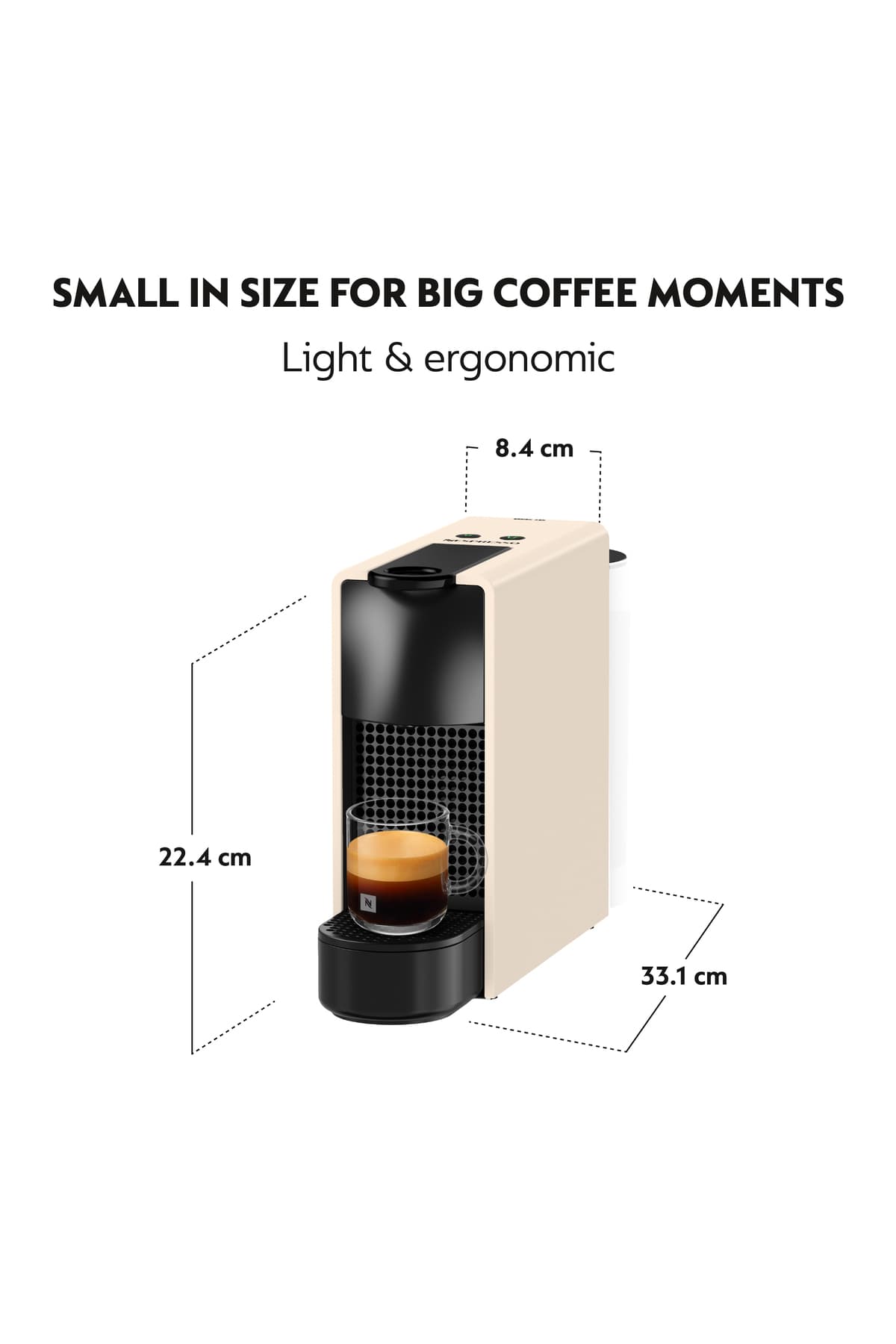 دستگاه قهوهساز Nespresso کرم مات مدل Essenza Mini C30 دستگاه قهوهساز Nespresso کرم مات مدل Essenza Mini C30