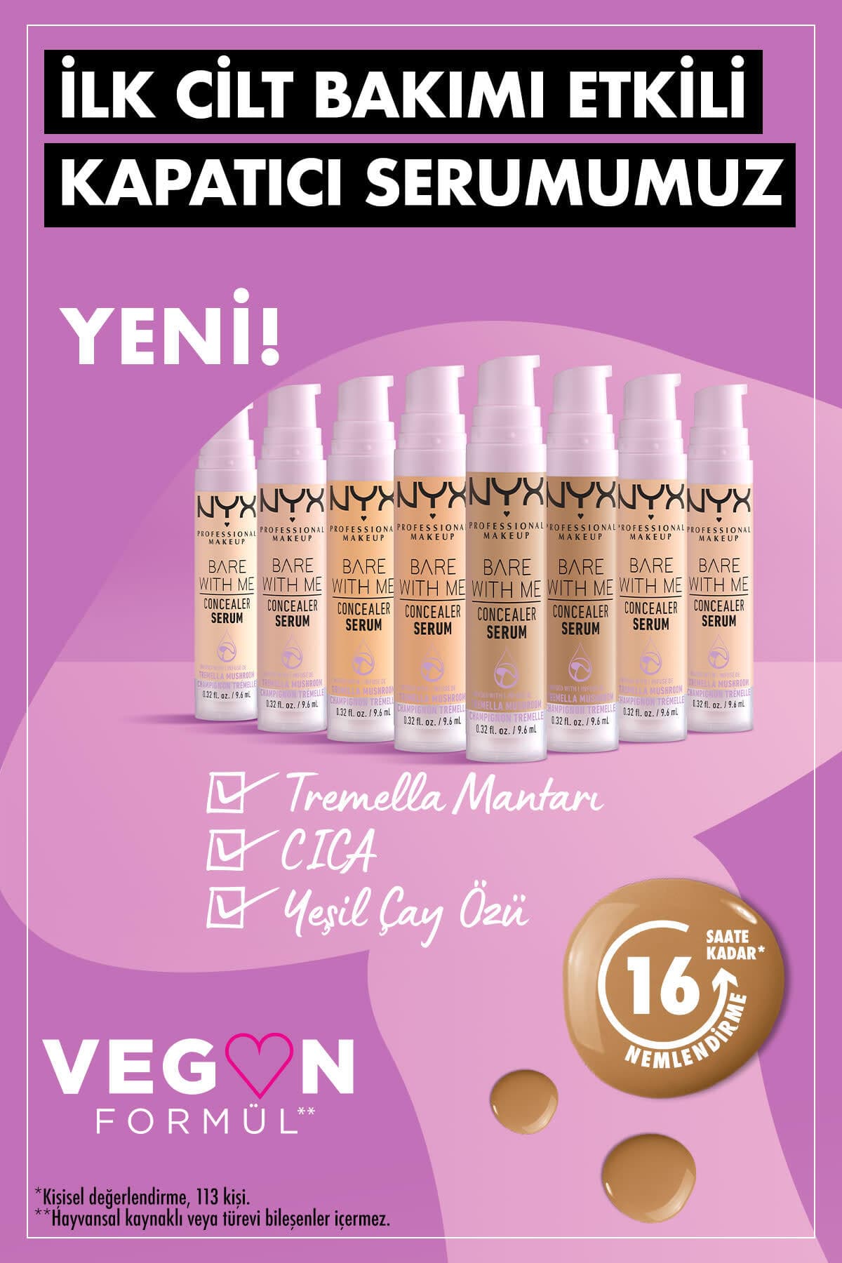 کانسیلر سرمی NYX Professional Makeup Bare With Me رنگ 02 Light کانسیلر سرمی NYX Professional Makeup Bare With Me رنگ 02 Light