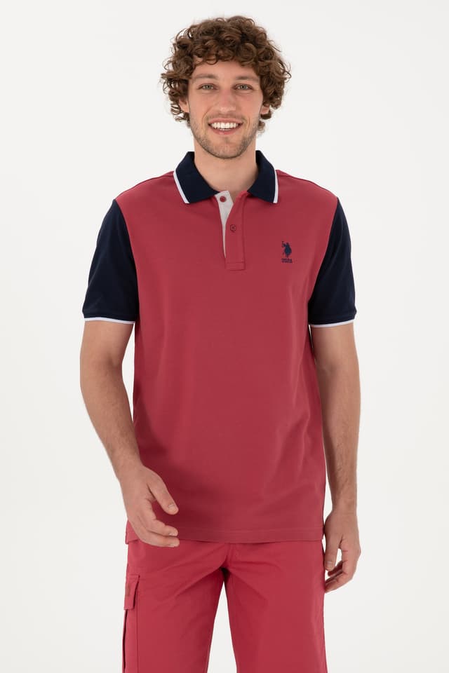 تیشرت مردانه U.S. Polo Assn. یقه پولو فیت معمولی زرشکی مدل 50306871-VR223 تیشرت مردانه U.S. Polo Assn. یقه پولو فیت معمولی زرشکی مدل 50306871-VR223