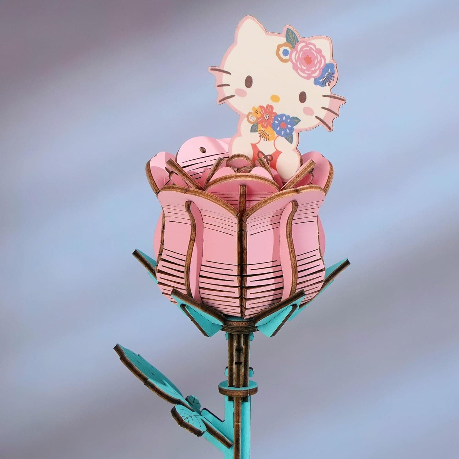 ست پازل چوبی سهبعدی بزرگسالان و کودکان Hands Craft گل رز صورتی Hello Kitty و دوستانش ست پازل چوبی سهبعدی بزرگسالان و کودکان Hands Craft گل رز صورتی Hello Kitty و دوستانش