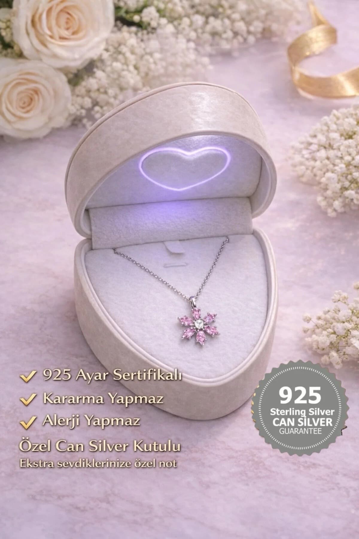 گردنبند زنانه CAN SILVER نقره 925 با زیرکن صورتی طرح گل مانولیا گردنبند زنانه CAN SILVER نقره 925 با زیرکن صورتی طرح گل مانولیا