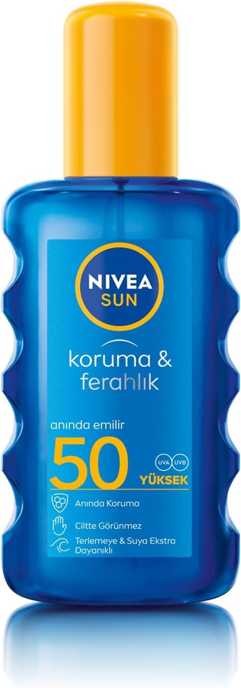 اسپری ضد آفتاب NIVEA SUN SPF50 مقاوم در برابر آب و عرق 200ml اسپری ضد آفتاب NIVEA SUN SPF50 مقاوم در برابر آب و عرق 200ml