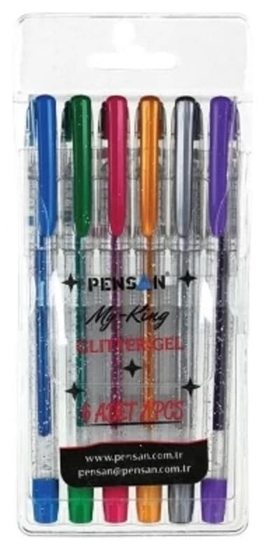 خودکار ژلهای اکلیلی Pensan My-King نوک 1.0 mm بسته 6 عددی رنگهای متنوع خودکار ژلهای اکلیلی Pensan My-King نوک 1.0 mm بسته 6 عددی رنگهای متنوع