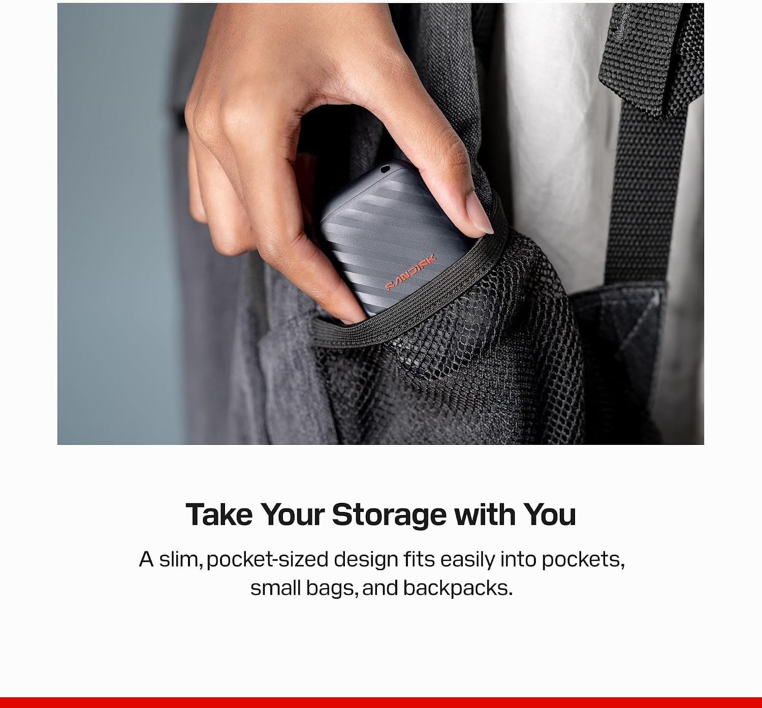 حافظه SSD قابل حمل 1TB SanDisk با سرعت خواندن تا 600MB/s، USB-C و USB 3.2 Gen 2 حافظه SSD قابل حمل 1TB SanDisk با سرعت خواندن تا 600MB/s، USB-C و USB 3.2 Gen 2