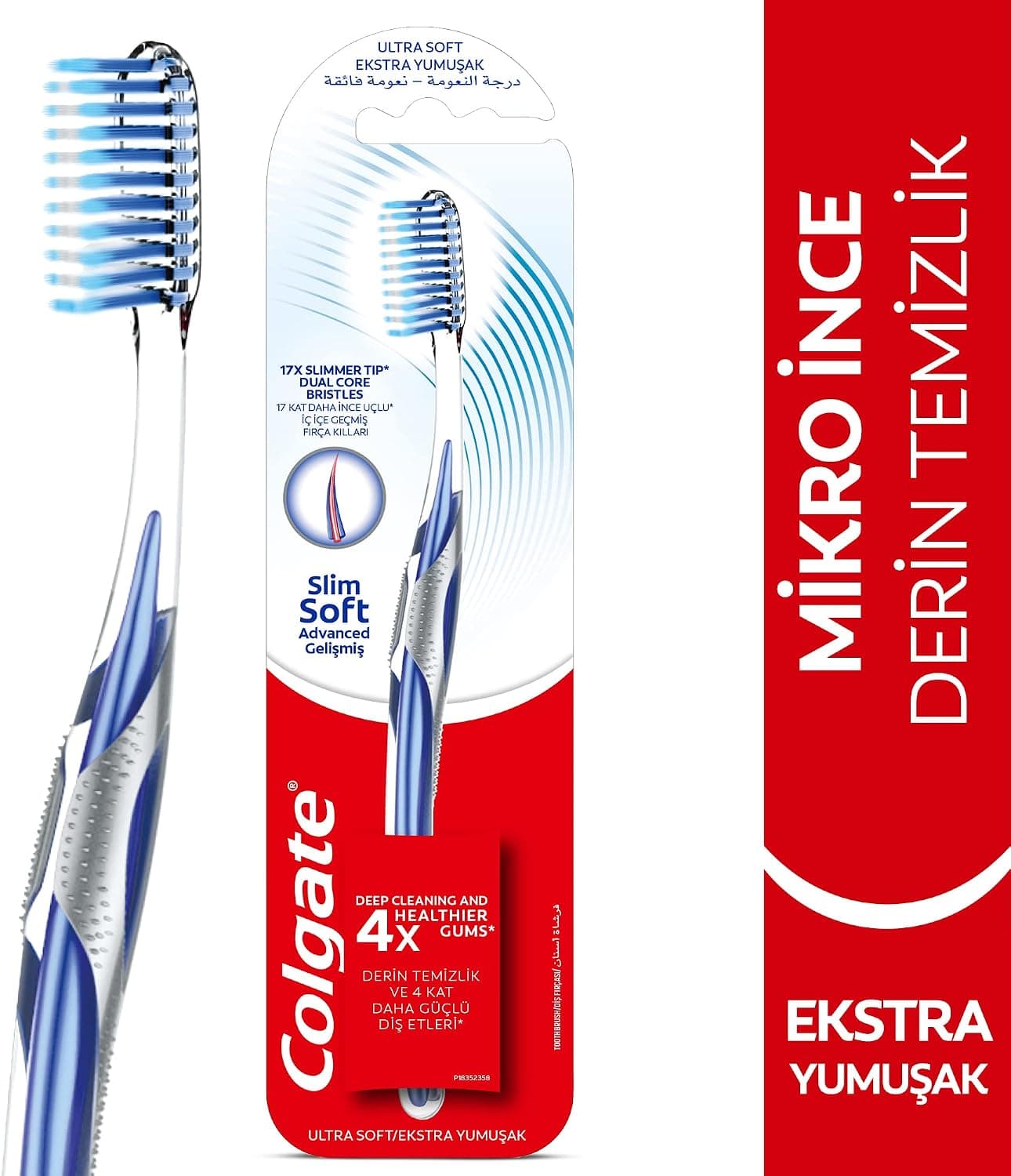 مسواک Colgate فوقباریک با برس فوقنرم و پاککنندگی عمیق پیشرفته، رنگبندی متنوع مسواک Colgate فوقباریک با برس فوقنرم و پاککنندگی عمیق پیشرفته، رنگبندی متنوع