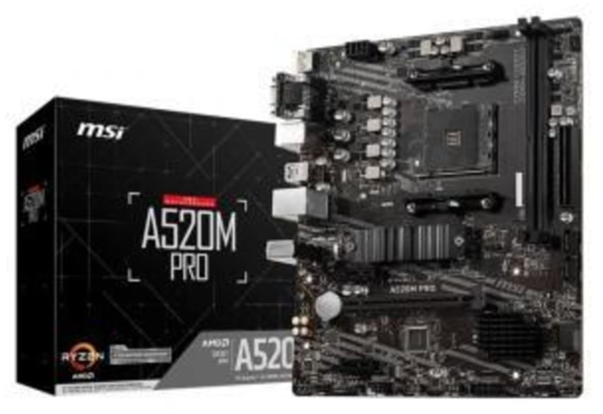 مادربرد گیمینگ MSI سوکت AM4 چیپست AMD A520 مدل A520M Pro مادربرد گیمینگ MSI سوکت AM4 چیپست AMD A520 مدل A520M Pro