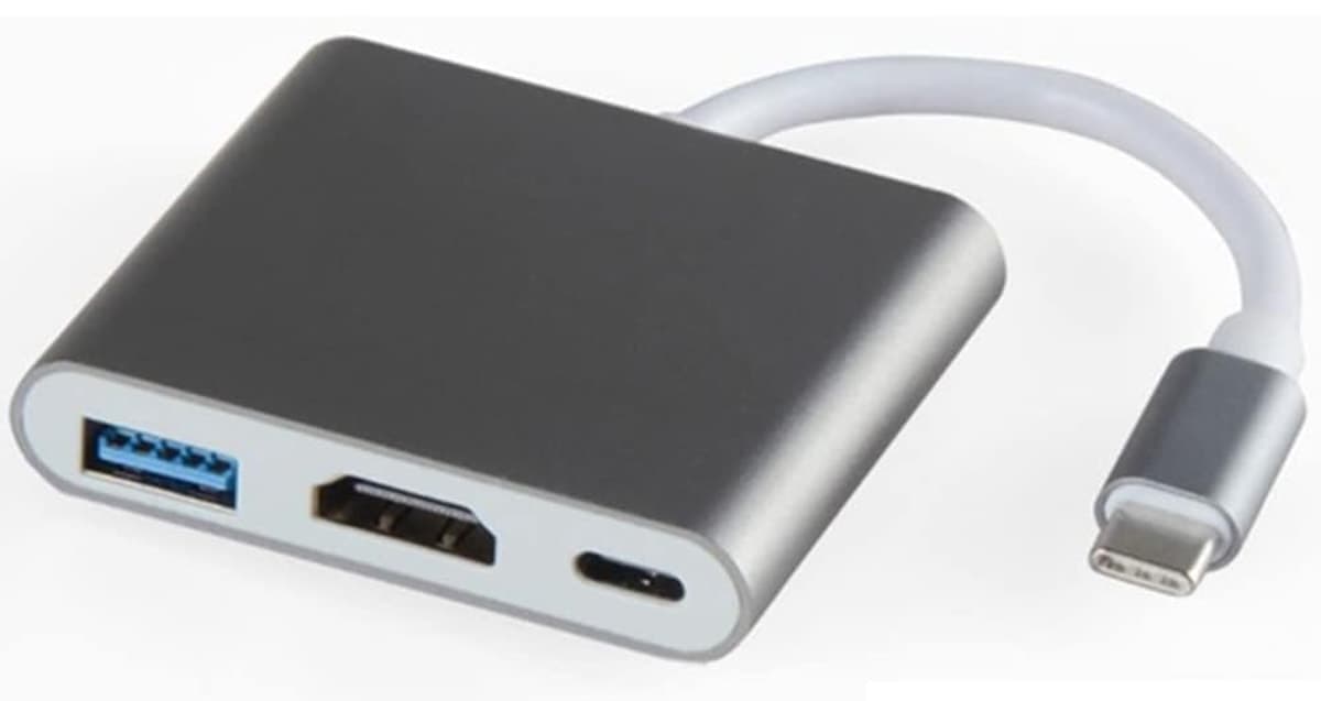 آداپتور Type-C 3in1 Coverzone با HDMI 4K و USB 3.0 مدل TC-23 آداپتور Type-C 3in1 Coverzone با HDMI 4K و USB 3.0 مدل TC-23
