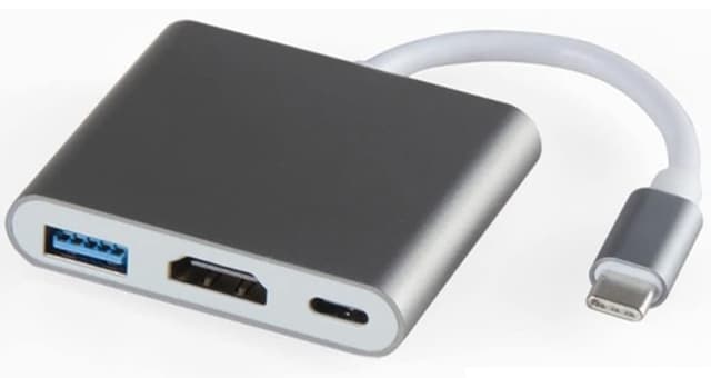 آداپتور Type-C 3in1 Coverzone با HDMI 4K و USB 3.0 مدل TC-23 آداپتور Type-C 3in1 Coverzone با HDMI 4K و USB 3.0 مدل TC-23