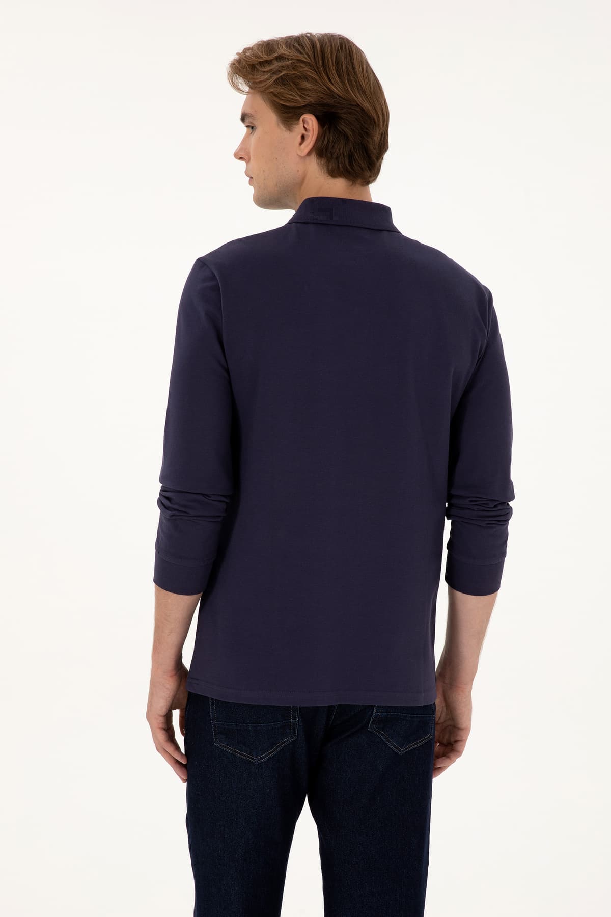 سویشرت مردانه U.S. Polo Assn. فیت معمولی یقه پولو ارغوانی ساده مدل 50313772-VR074 سویشرت مردانه U.S. Polo Assn. فیت معمولی یقه پولو ارغوانی ساده مدل 50313772-VR074