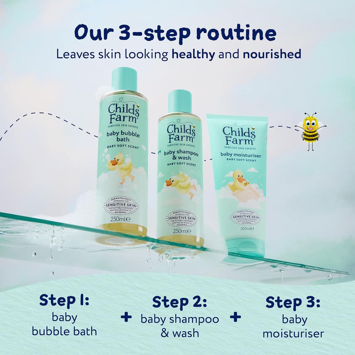 فوم حمام کودک Childs Farm با عصاره آلوئهورا و خیار 250ml فوم حمام کودک Childs Farm با عصاره آلوئهورا و خیار 250ml
