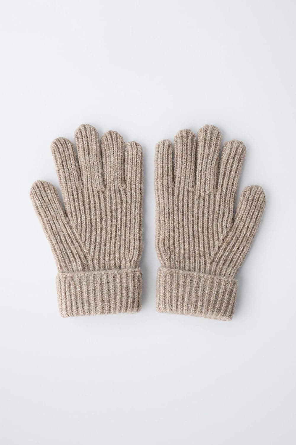 دستکش دخترانه ZARA بافت ساده قهوهای مایل به زرد 10-14 سال 18cm دستکش دخترانه ZARA بافت ساده قهوهای مایل به زرد 10-14 سال 18cm
