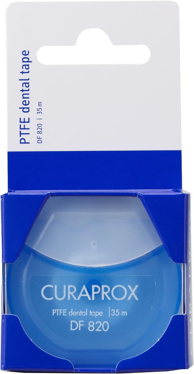نوار نخ دندان برای فواصل باریک CURAPROX از جنس PTFE، ۳۵ متر، مدل DF 820 نوار نخ دندان برای فواصل باریک CURAPROX از جنس PTFE، ۳۵ متر، مدل DF 820
