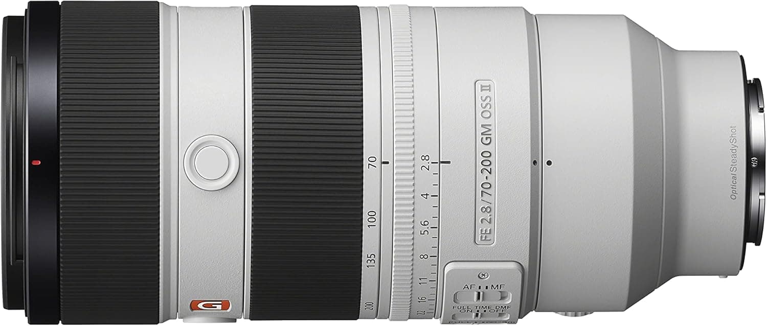 لنز زوم تلهفوتو فولفریم با دیافراگم ثابت Sony G Master FE 70 200mm F2.8 GM OSS II سفید مدل SEL70200GM2 لنز زوم تلهفوتو فولفریم با دیافراگم ثابت Sony G Master FE 70 200mm F2.8 GM OSS II سفید مدل SEL70200GM2