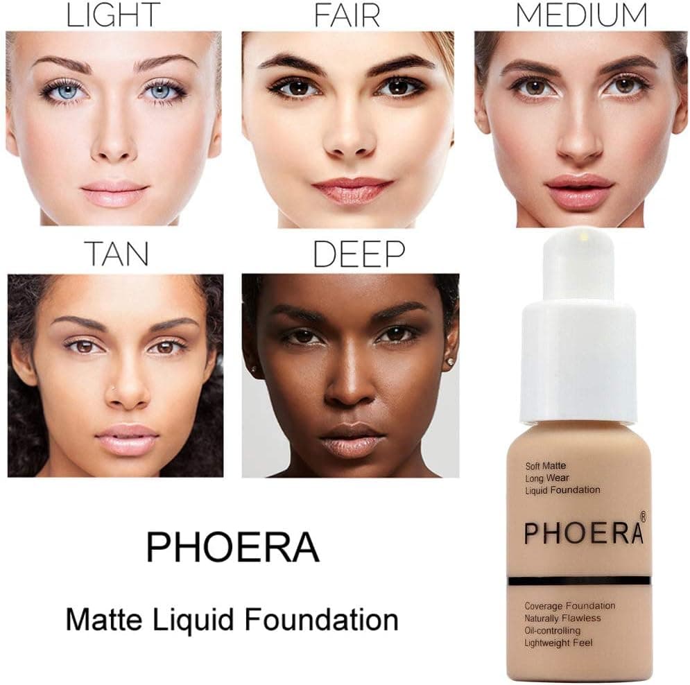 کرم پودر مایع Phoera پوشش کامل مات و کنترل چربی 30ml رنگ 104# Buff Beige کرم پودر مایع Phoera پوشش کامل مات و کنترل چربی 30ml رنگ 104# Buff Beige