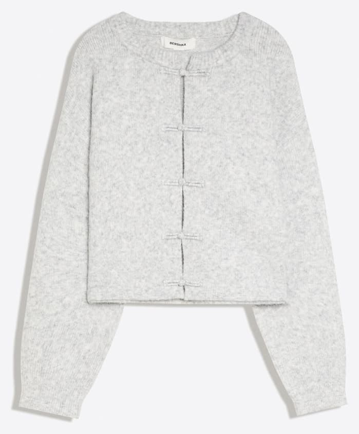 هیرکا زنانه Bershka یقه گرد تزئینی دکمهدار هیرکا زنانه Bershka یقه گرد تزئینی دکمهدار