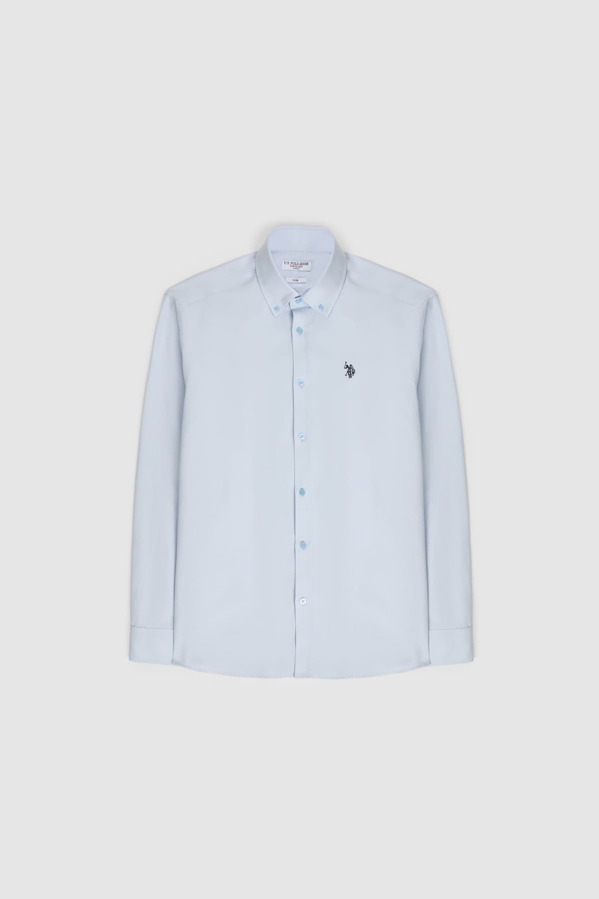 پیراهن مردانه U.S. Polo Assn. آستینبلند ساده آبی روشن مدل 50262934-VR003 پیراهن مردانه U.S. Polo Assn. آستینبلند ساده آبی روشن مدل 50262934-VR003
