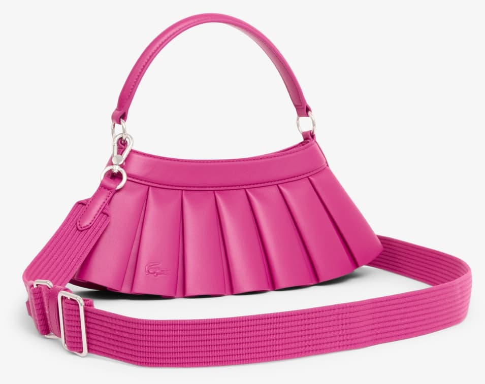 کیف دوشی زنانه Lacoste چرمی صورتی مدل H Lenglen کیف دوشی زنانه Lacoste چرمی صورتی مدل H Lenglen