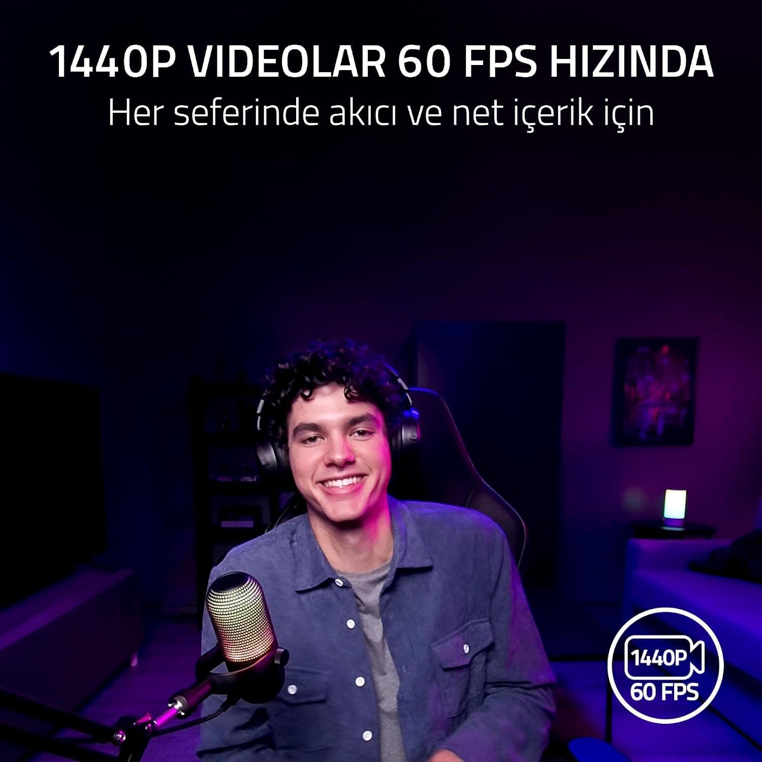 وبکم Razer Kiyo V2 X مشکی Full HD 1080p 60 FPS وبکم Razer Kiyo V2 X مشکی Full HD 1080p 60 FPS
