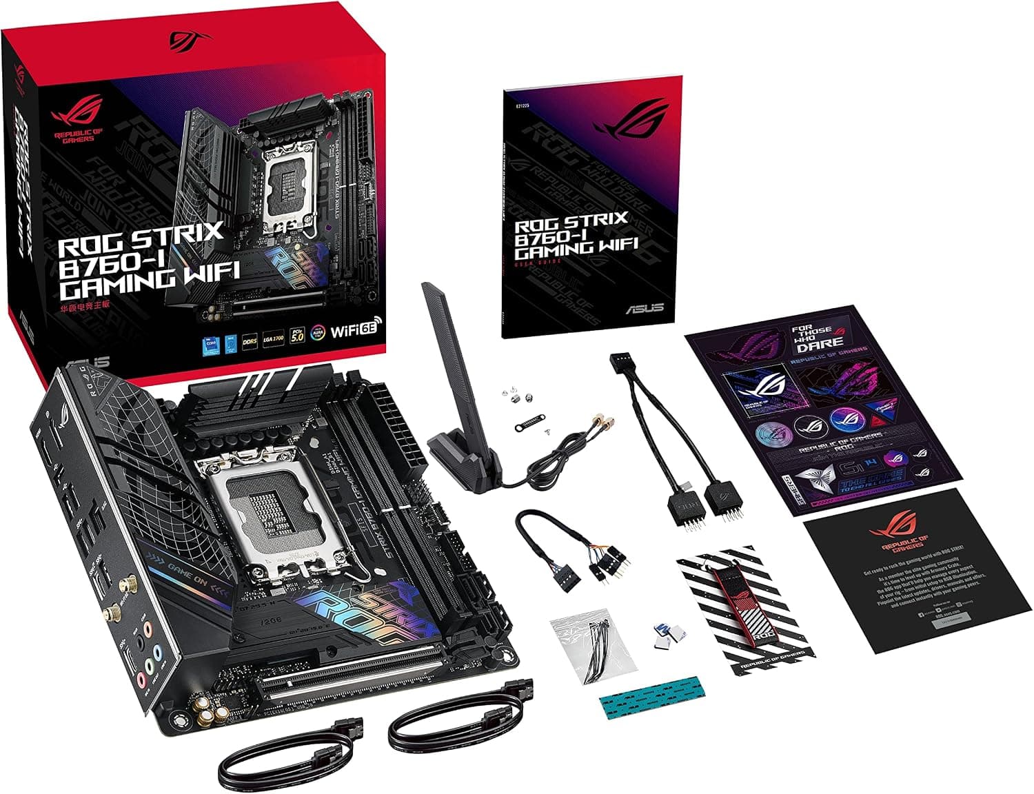 مادربرد ASUS ROG Strix B760-I Gaming WiFi mini-ITX سوکت LGA 1700 مشکی مادربرد ASUS ROG Strix B760-I Gaming WiFi mini-ITX سوکت LGA 1700 مشکی