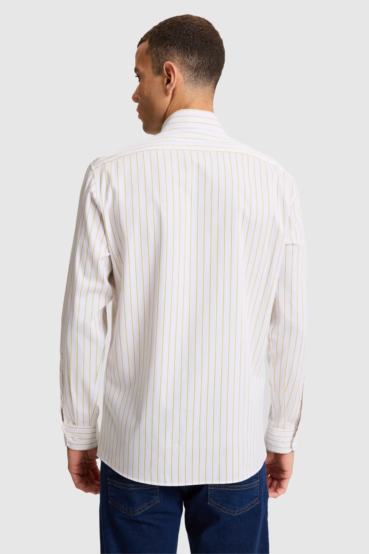 پیراهن مردانه U.S. Polo Assn. آستین بلند راهراه سبز زیتونی مدل 50324745-VR235 پیراهن مردانه U.S. Polo Assn. آستین بلند راهراه سبز زیتونی مدل 50324745-VR235