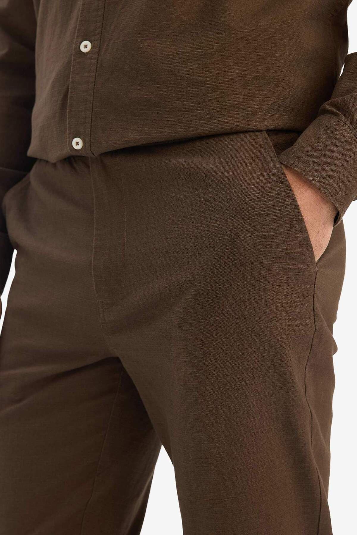 شلوار مردانه Defacto فیت معمولی نخی مدل D2671AX25SM شلوار مردانه Defacto فیت معمولی نخی مدل D2671AX25SM
