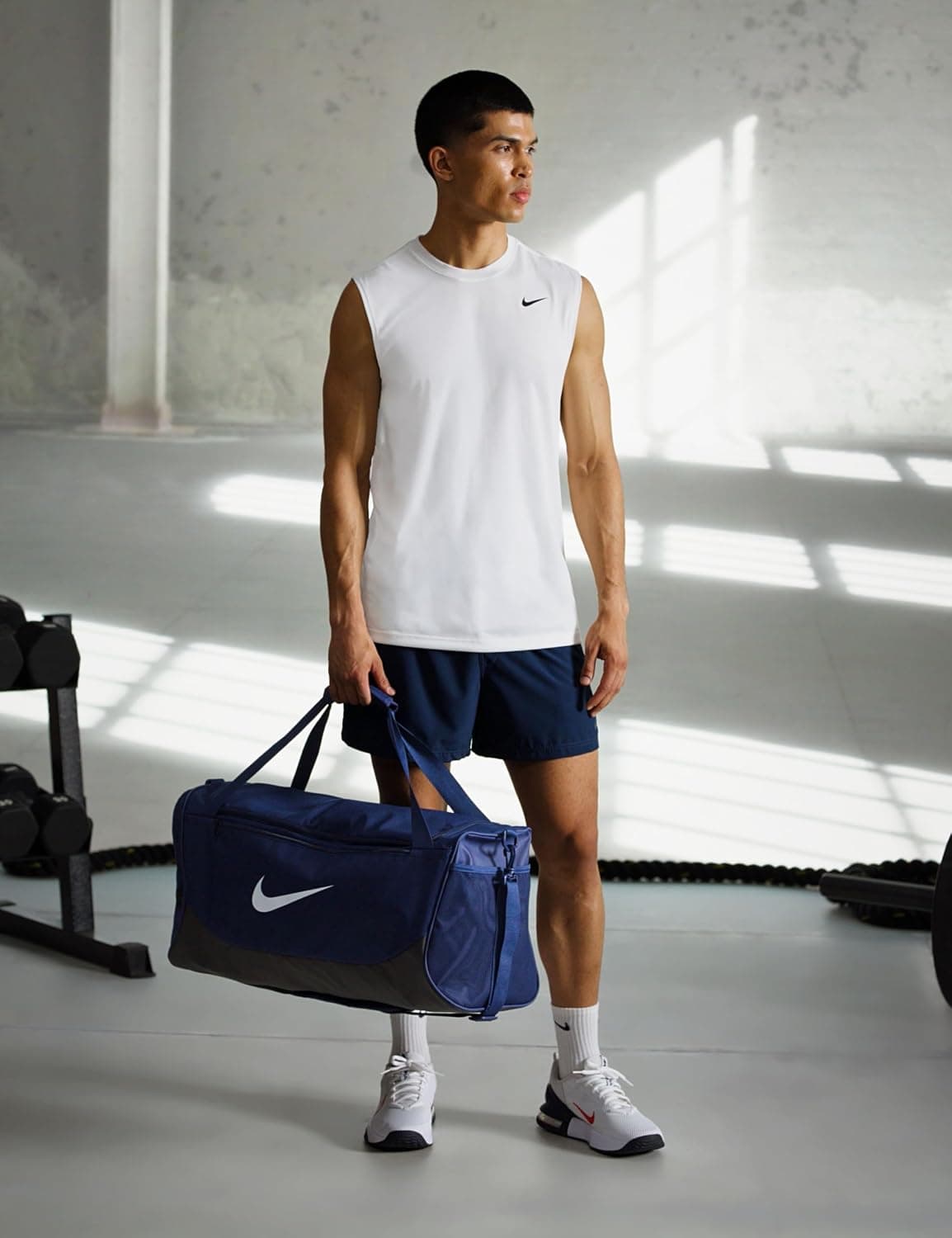 ساک ورزشی مردانه Nike مدل NK BRSLA XS DUFF سرمهای مشکی سفید One Size ساک ورزشی مردانه Nike مدل NK BRSLA XS DUFF سرمهای مشکی سفید One Size
