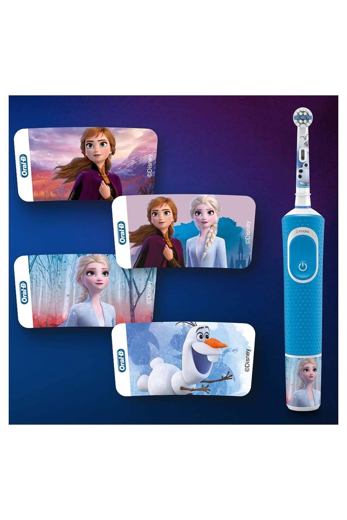مسواک شارژی کودک Oral-B سری ویژه Frozen مدل D100 با کیف حمل مسواک شارژی کودک Oral-B سری ویژه Frozen مدل D100 با کیف حمل