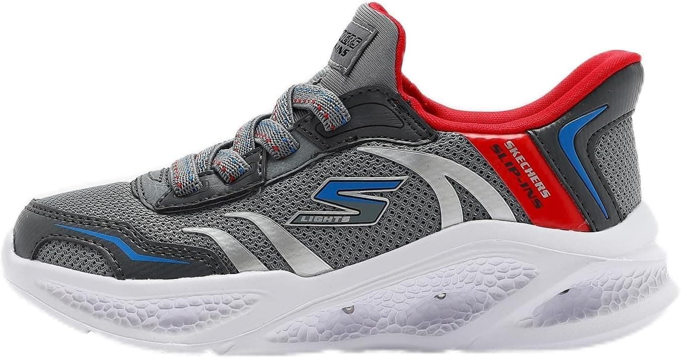 کفش ورزشی پسرانه Skechers با چراغ خاکستری مدل METEOR-LIGHTS - BRISK-BEAMS کفش ورزشی پسرانه Skechers با چراغ خاکستری مدل METEOR-LIGHTS - BRISK-BEAMS