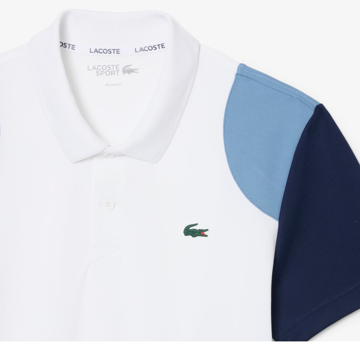 پولو مردانه Lacoste SPORT فیت معمولی رنگبلوک سفید پولو مردانه Lacoste SPORT فیت معمولی رنگبلوک سفید