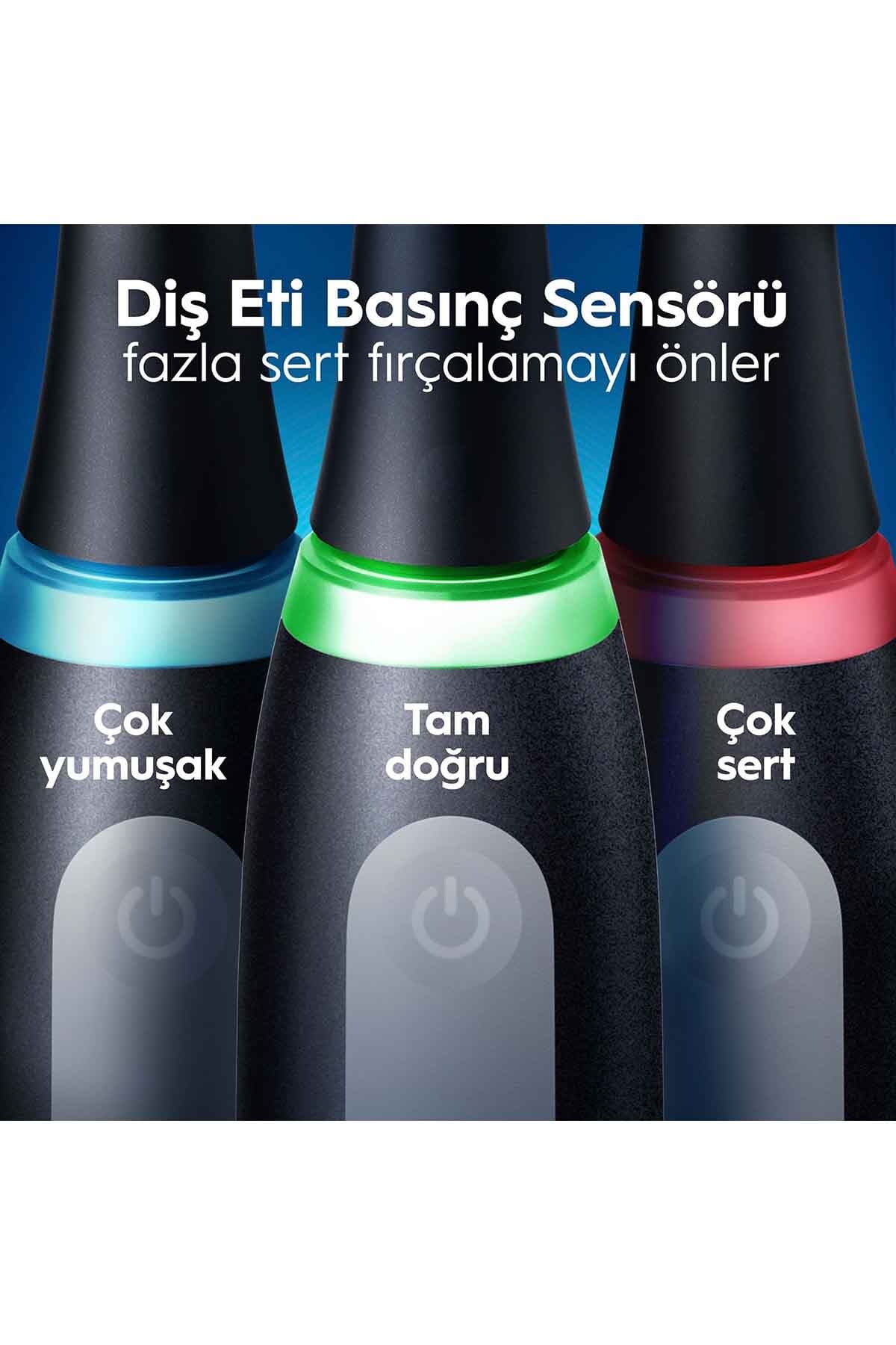 مسواک برقی شارژی Oral-B مدل iO3 مشکی با 1 سری مسواک، باتری بادوام و کیف مسافرتی مسواک برقی شارژی Oral-B مدل iO3 مشکی با 1 سری مسواک، باتری بادوام و کیف مسافرتی