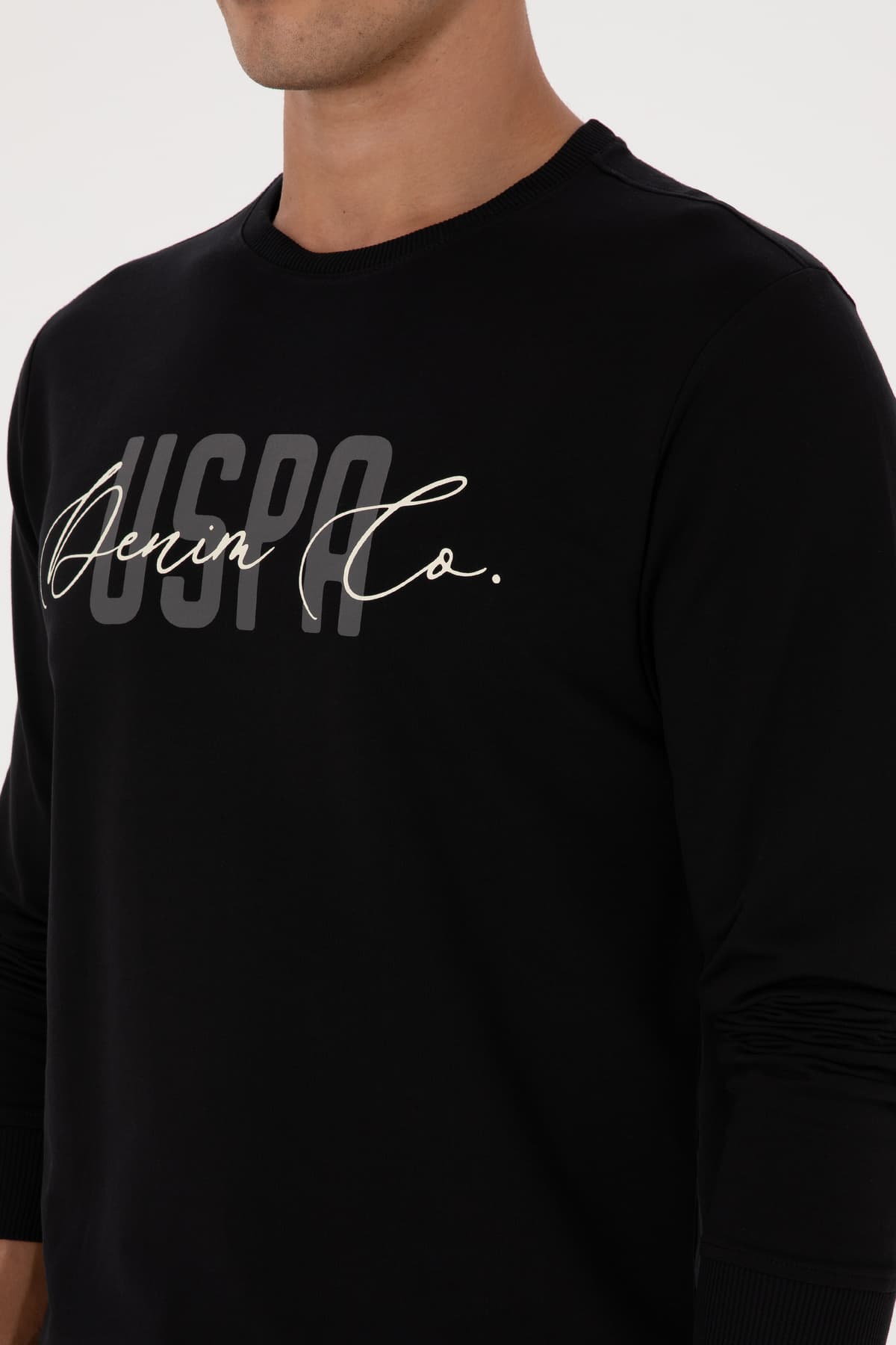 سوئیشرت مردانه U.S. Polo Assn. فیت معمولی یقه گرد مشکی نازک مدل 50315570-VR046 سوئیشرت مردانه U.S. Polo Assn. فیت معمولی یقه گرد مشکی نازک مدل 50315570-VR046