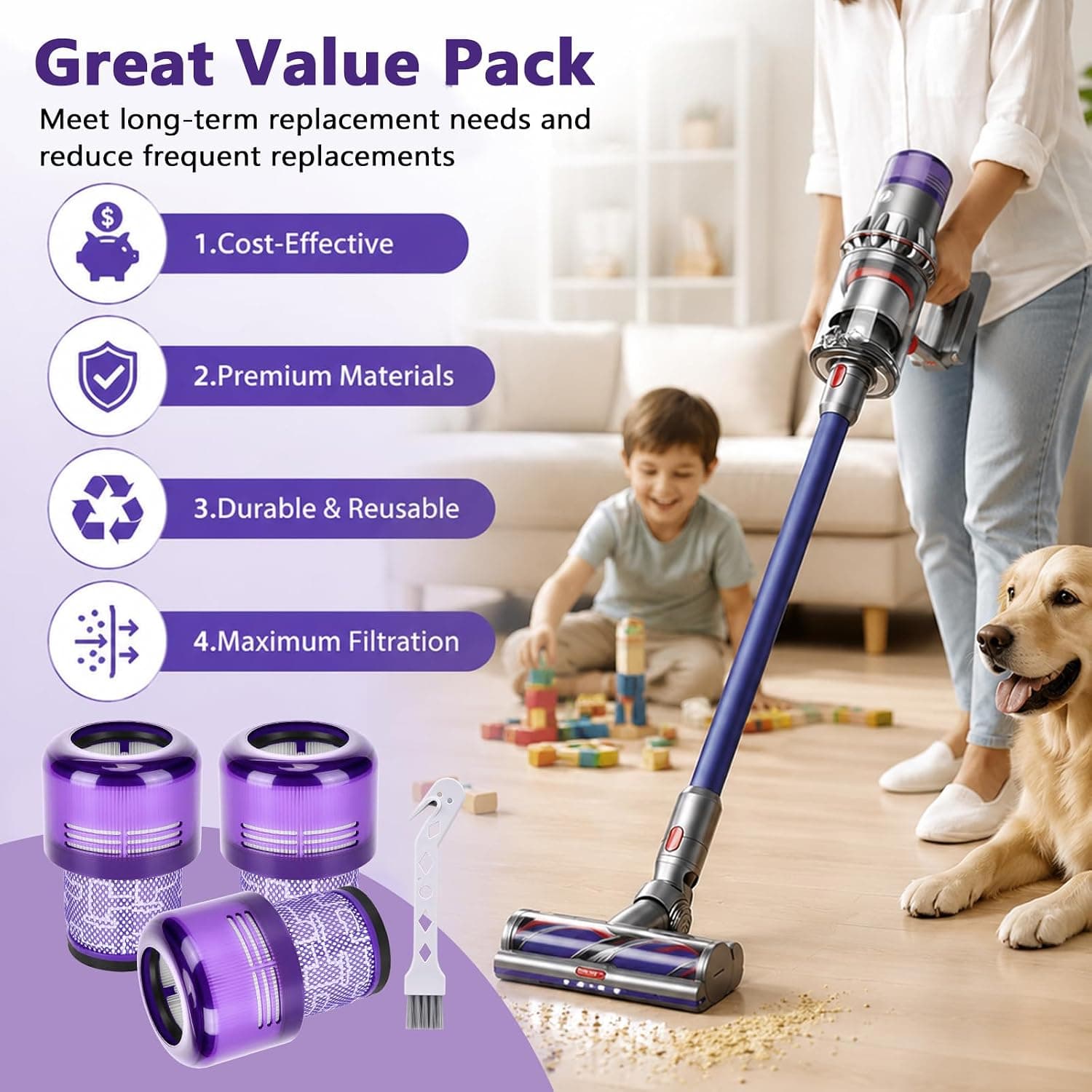 فیلتر جاروبرقی بیسیم Rebirthcare قابل شستشو بسته 3 عددی مدل 970013-02 فیلتر جاروبرقی بیسیم Rebirthcare قابل شستشو بسته 3 عددی مدل 970013-02