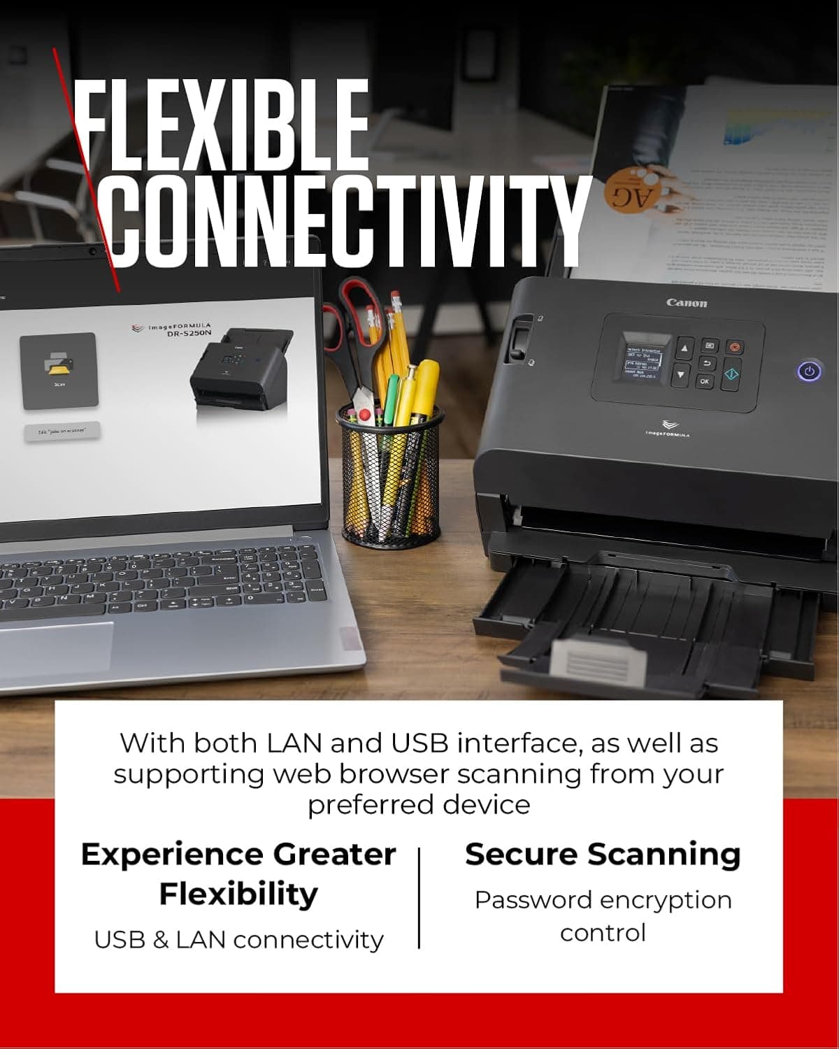 اسکنر Canon A4 50ppm 60 ADF LAN USB3.2 مدل DR-S250N اسکنر Canon A4 50ppm 60 ADF LAN USB3.2 مدل DR-S250N