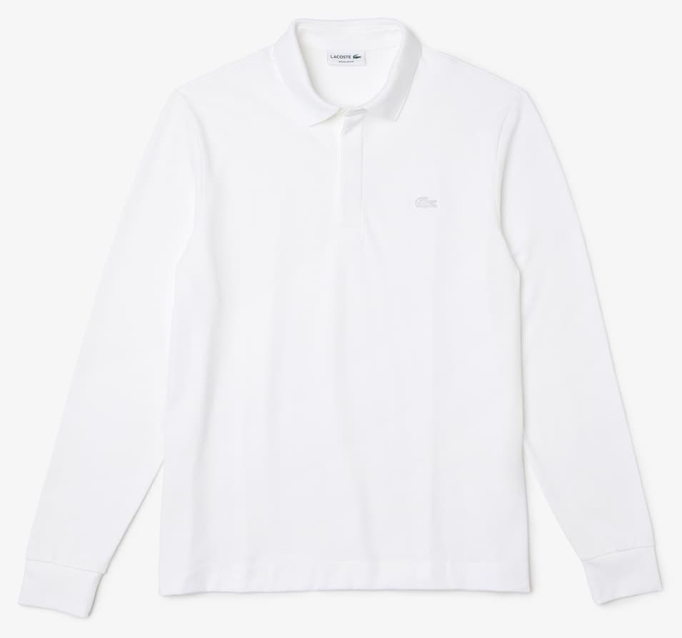 پولو مردانه Lacoste آستین بلند فیت معمولی سفید Paris پولو مردانه Lacoste آستین بلند فیت معمولی سفید Paris