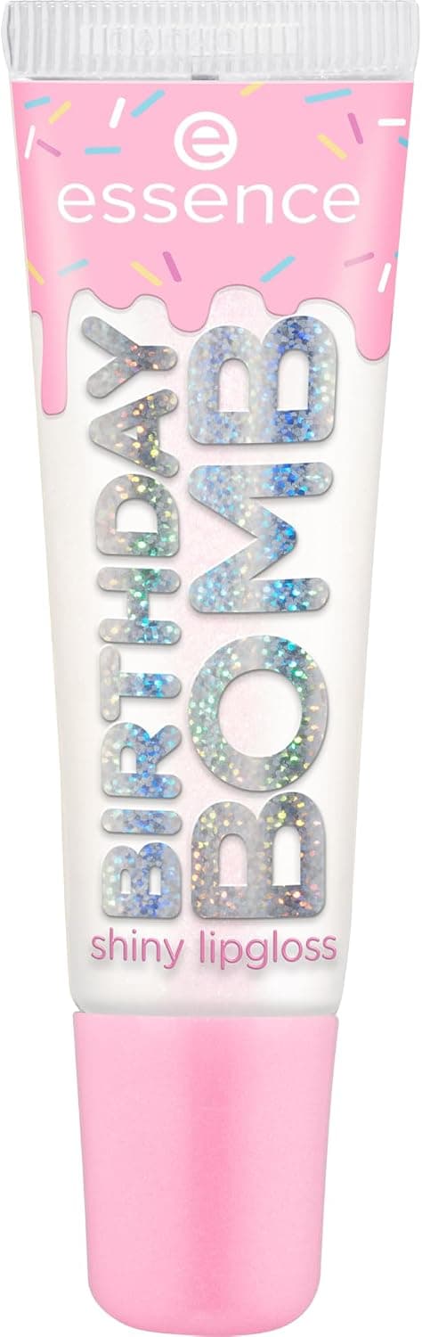 لیپگلاس براق Essence Cosmetics Birthday Bomb مدل 01 لیپگلاس براق Essence Cosmetics Birthday Bomb مدل 01