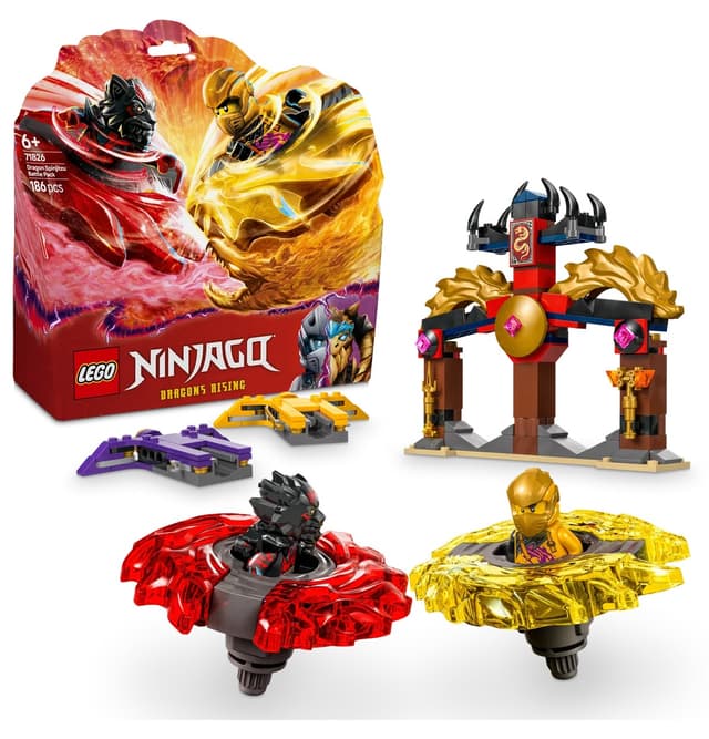 لگو 71826 NINJAGO 6+ بسته نبرد Spinjitzu اژدها 186 قطعه لگو 71826 NINJAGO 6+ بسته نبرد Spinjitzu اژدها 186 قطعه
